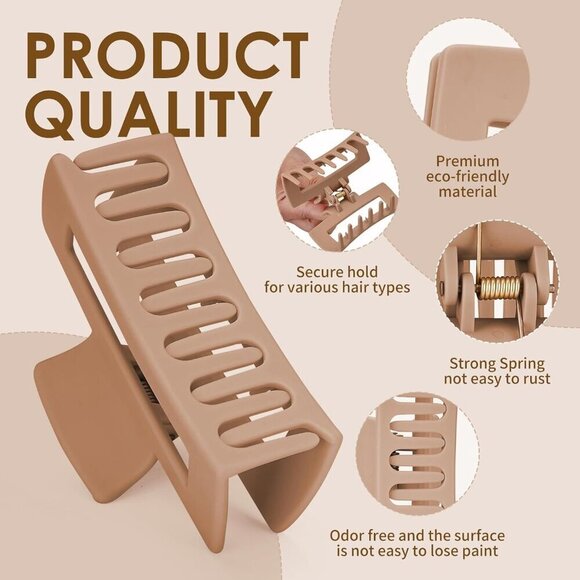 Hair Clips Set Matte Non-Slip Claw Clips Bobby Pins All Hair Types